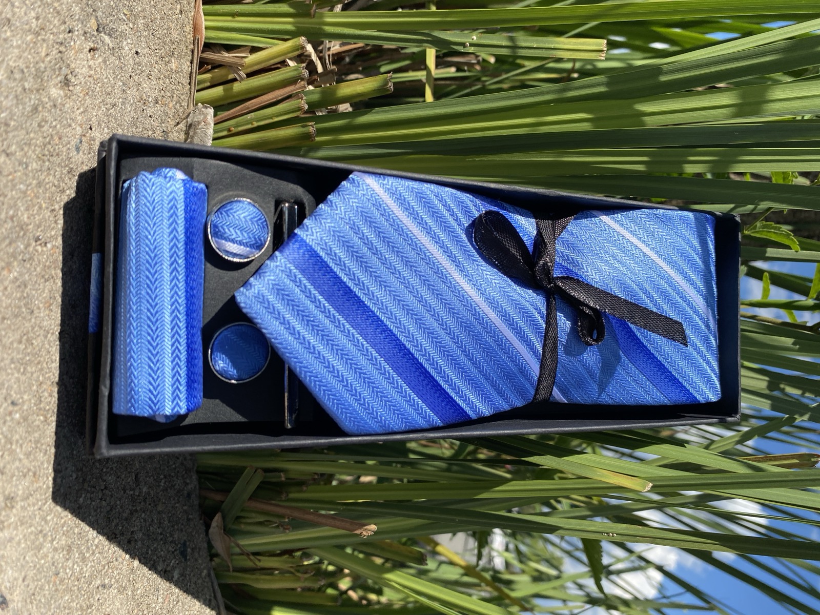 Azure Herringbone Set
