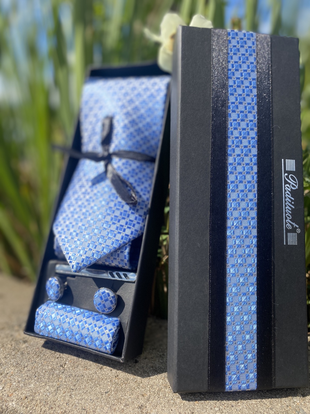 Cerulean Check Set